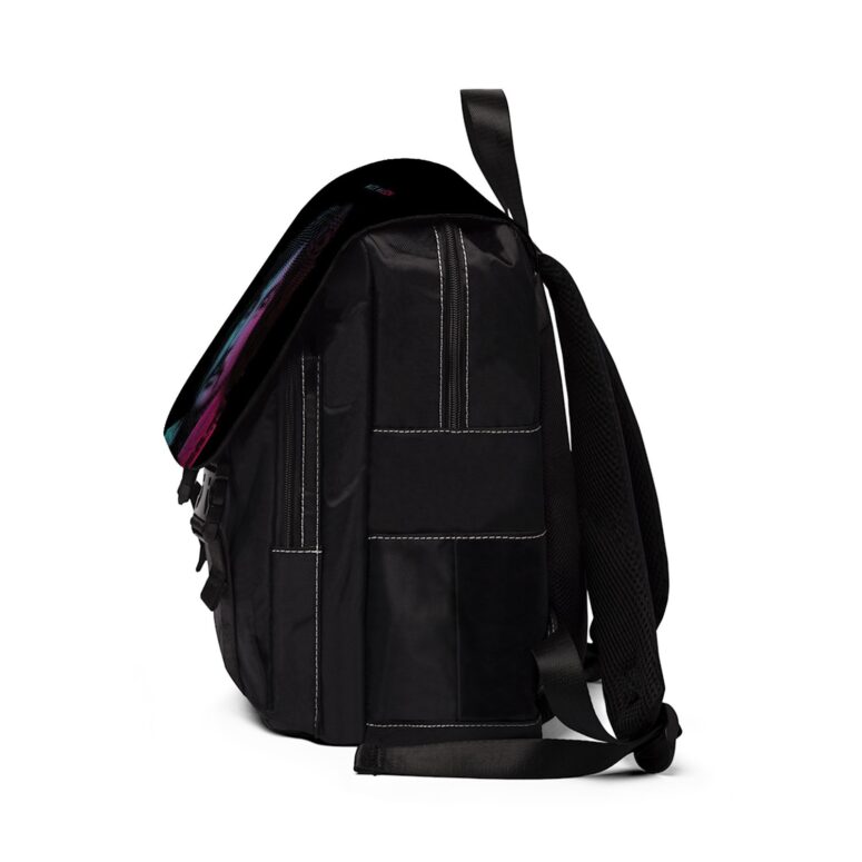 NICK MASON Line Art Pink Floyd Black Shoulder Backpack NICK MASON Line Art Pink Floyd Black Shoulder Backpack