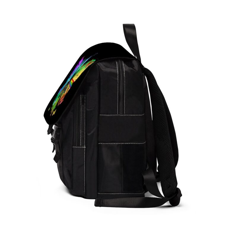 Nick Mason Butterfly x Dark Side Of The Moon  Pink Floyd Black Shoulder Backpack