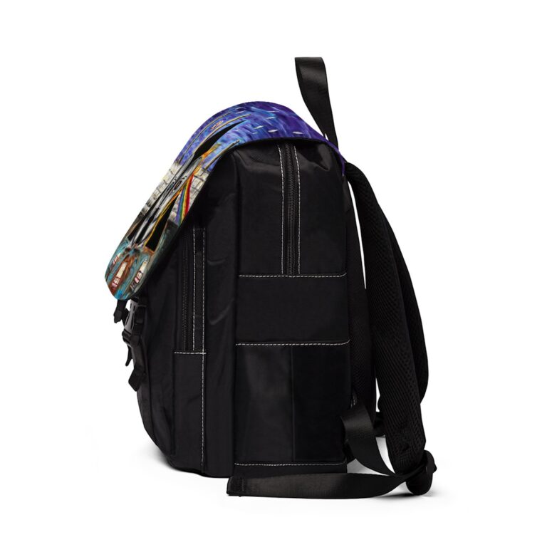Pink Floyd Album Cover Drawing Art Black Shoulder Backpack