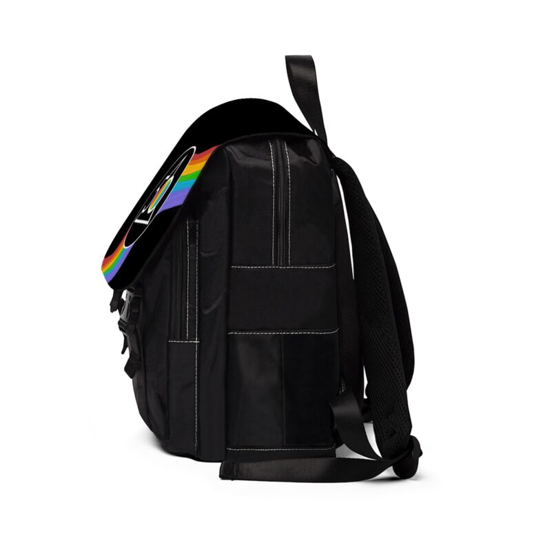 Pink Floyd And The Dark Side Of The Moon 50 Years Rainbow Black Shoulder Backpack Pink Floyd And The Dark Side Of The Moon 50 Years Rainbow Black Shoulder Backpack