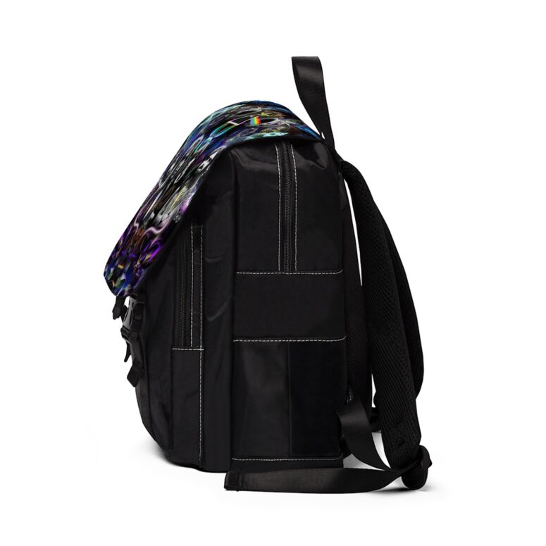 Dark Side Of The Moon Psychedelic Abstract Art Art  Pink Floyd Black Shoulder Backpack