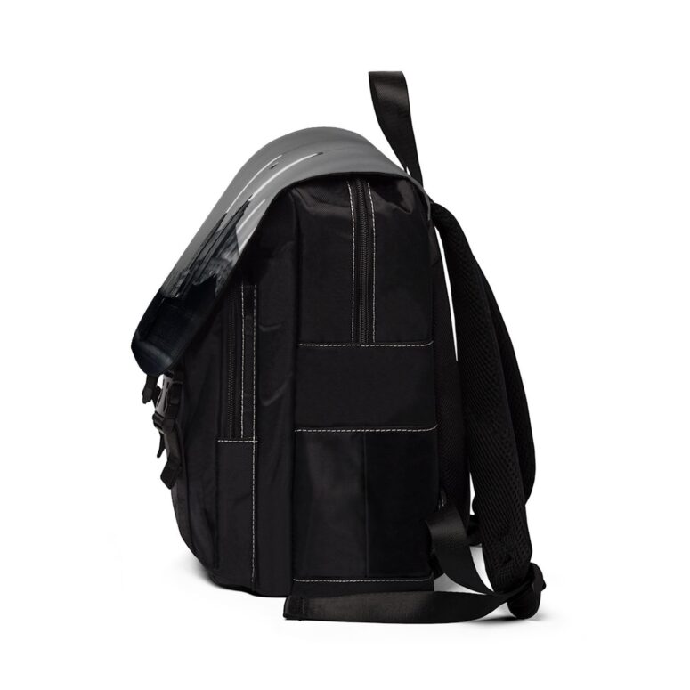 Pink Pig Over Battersea 3 Black and White Sign  Pink Floyd Black Shoulder Backpack
