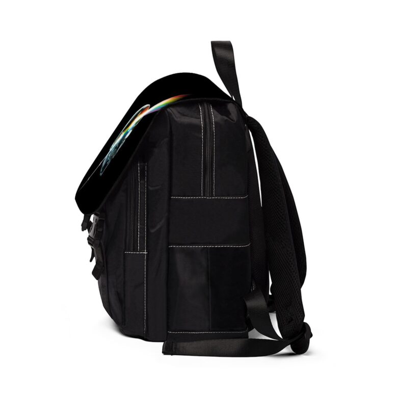 Skull DSOTM Art Pink Floyd Black Shoulder Backpack Skull DSOTM Art Pink Floyd Black Shoulder Backpack