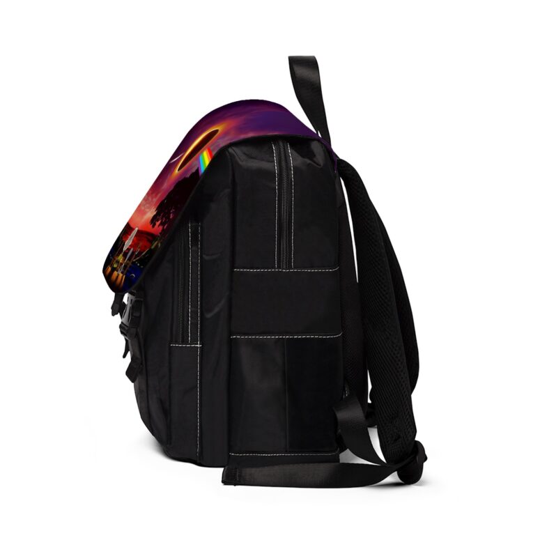Snoopy Dark side of the moon Eclipse Galaxy  Pink Floyd Black Shoulder Backpack