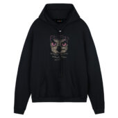 Owl What Do You Want From Me Front Hoodie Black - OtherBrick