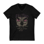 Owl What Do You Want From Me Front Vneck Black - OtherBrick