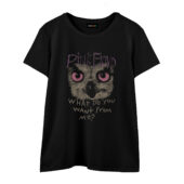 Owl What Do You Want From Me Front Wtee Black - OtherBrick