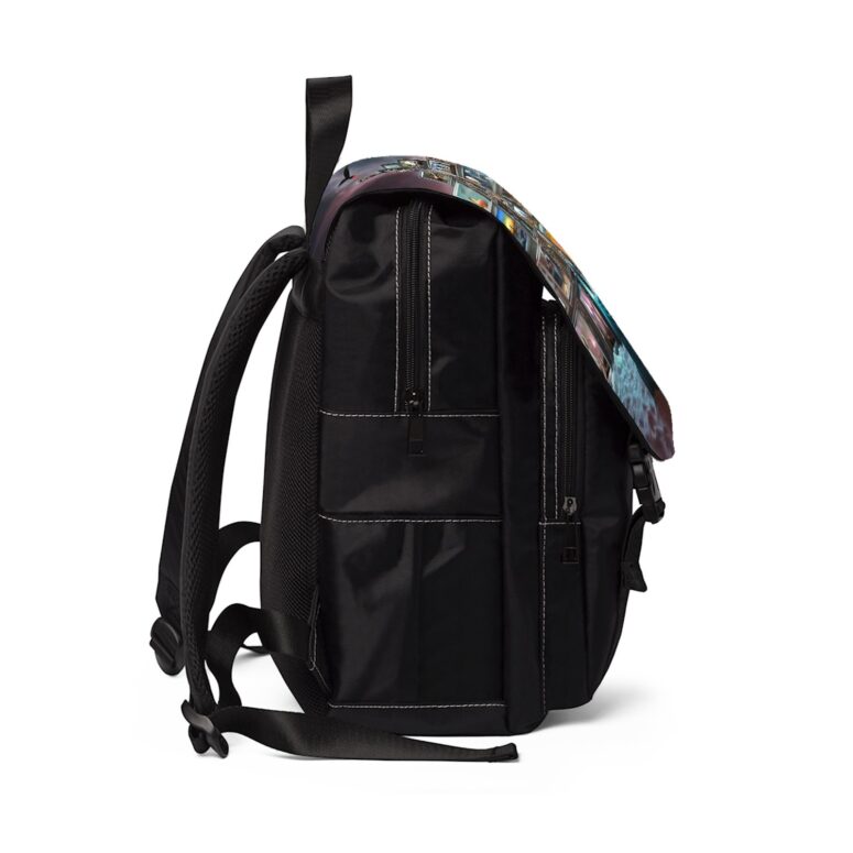 Boy Watching Pink Floyd Show Black Shoulder Backpack Boy Watching Pink Floyd Show Black Shoulder Backpack