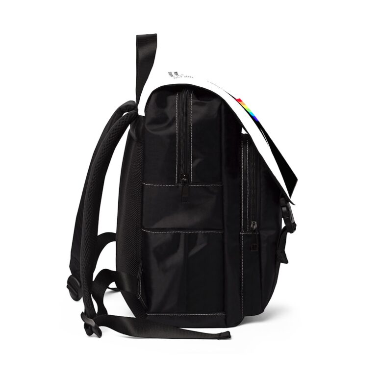 Dark Side Minimalism Painting  Pink Floyd Black Shoulder Backpack