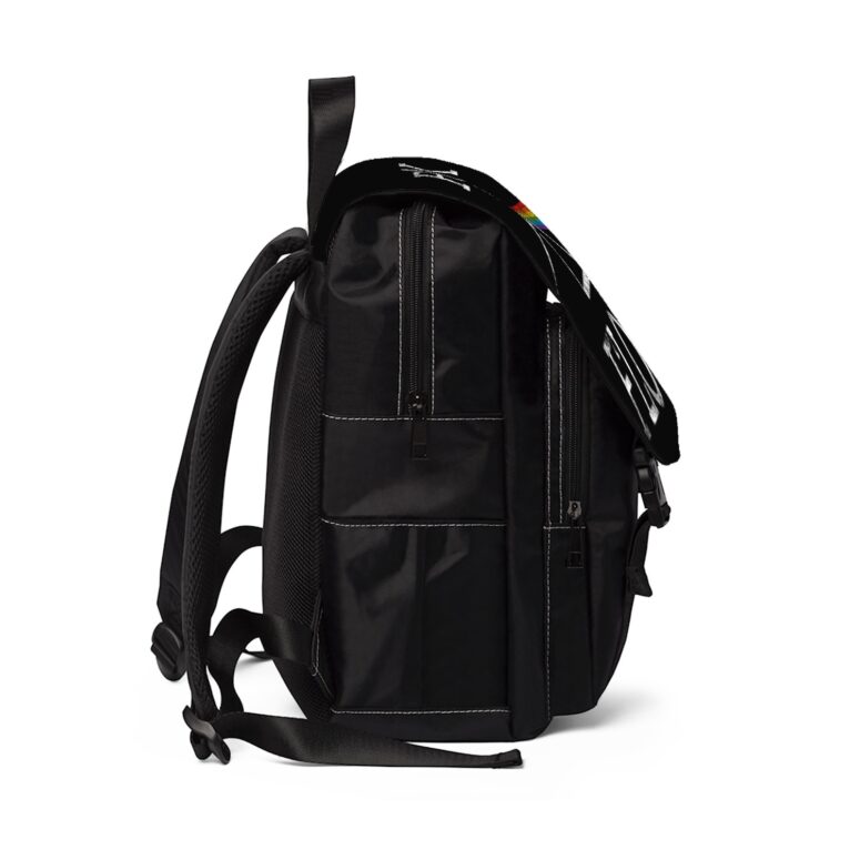 Dark Side Of The Moon Distressed  Pink Floyd Black Shoulder Backpack
