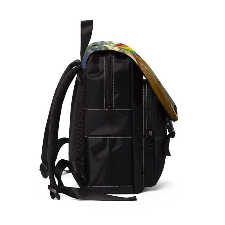 Dark Side Of The Moon WYWH  Pink Floyd Black Shoulder Backpack