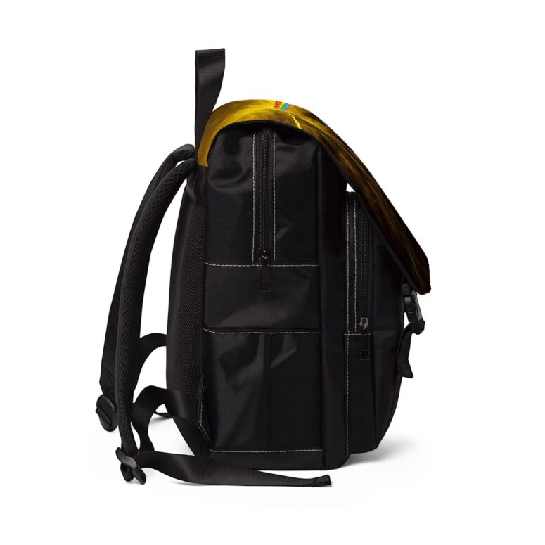 Golden Dark Side Of The Moon  Pink Floyd Black Shoulder Backpack