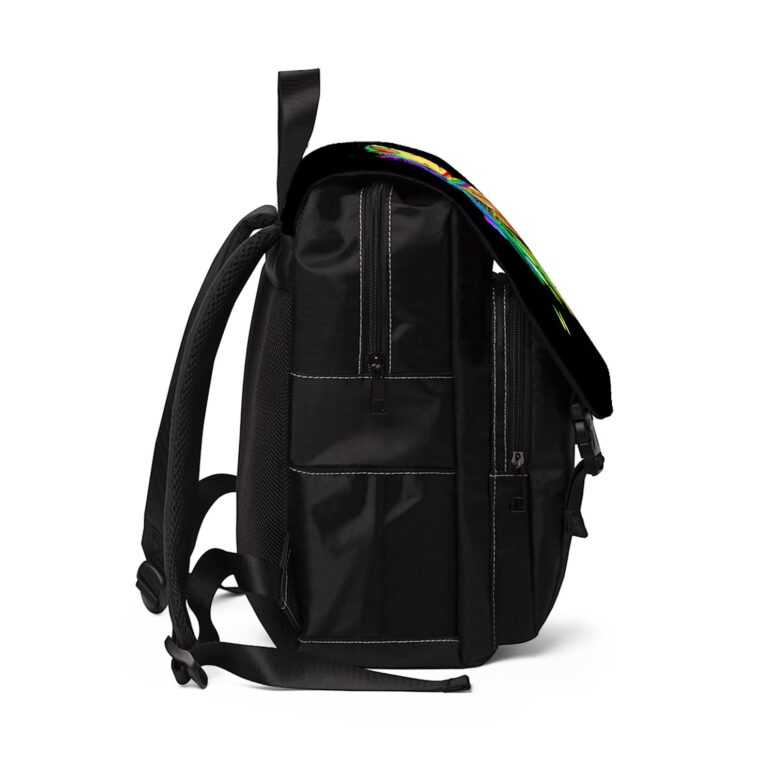 Nick Mason Butterfly x Dark Side Of The Moon  Pink Floyd Black Shoulder Backpack
