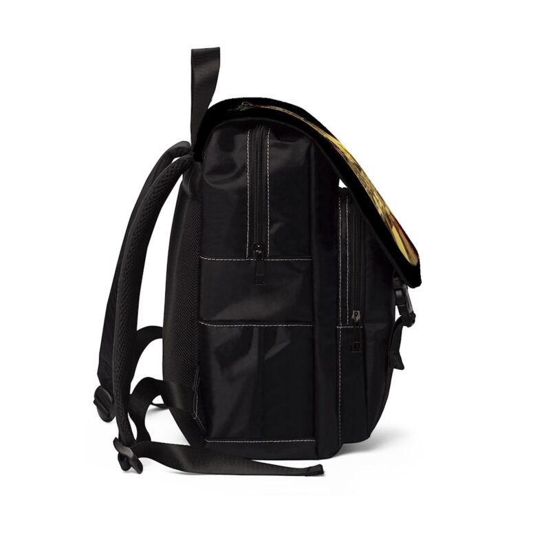 Pink Floyd and Guitar Art Black Shoulder Backpack