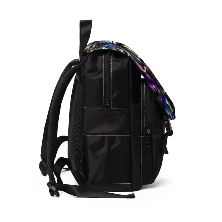Dark Side Of The Moon Psychedelic Abstract Art Art  Pink Floyd Black Shoulder Backpack