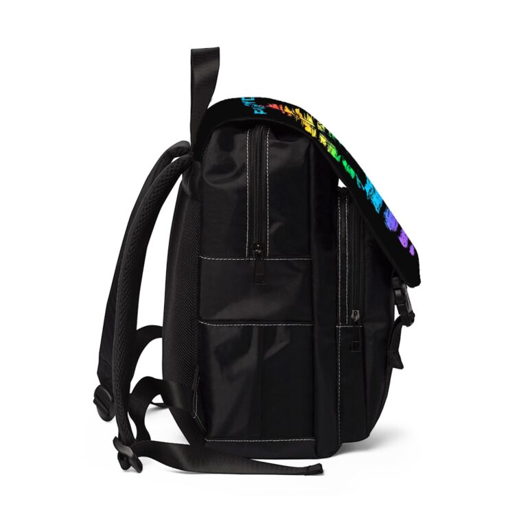 Rainbow Prism Vintage Pyramid Pink Floyd Black Shoulder Backpack Rainbow Prism Vintage Pyramid Pink Floyd Black Shoulder Backpack