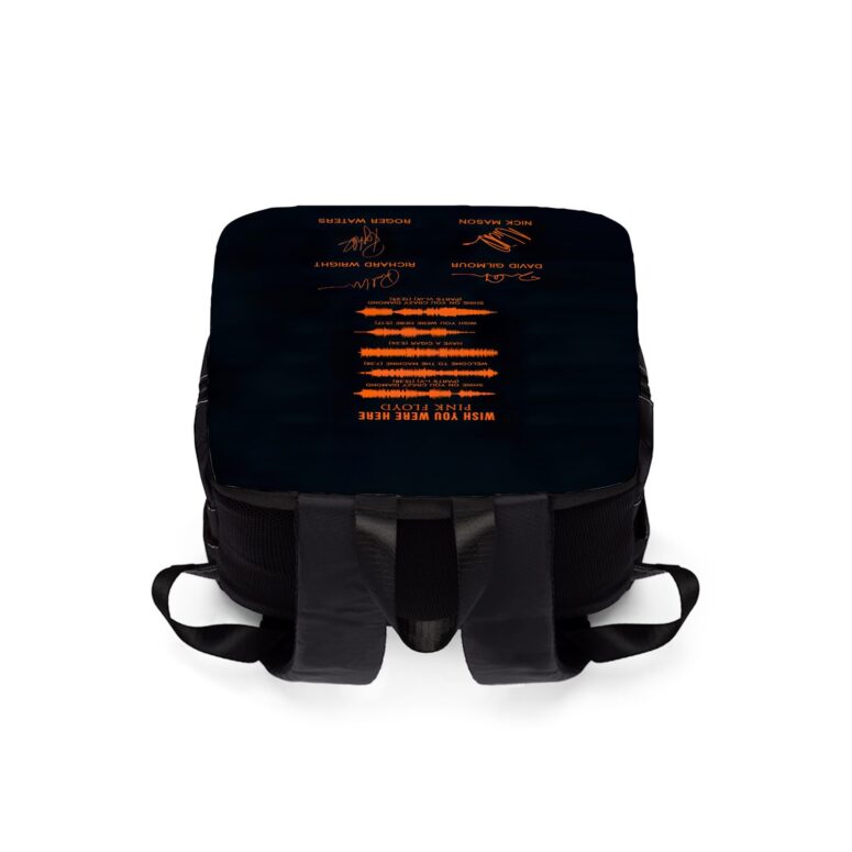 5 Pink Floyd Song Soundwave Black Shoulder Backpack