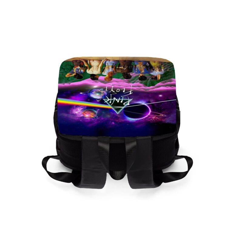 Album Illustration DSOTM Pink Floyd Black Shoulder Backpack Album Illustration DSOTM Pink Floyd Black Shoulder Backpack