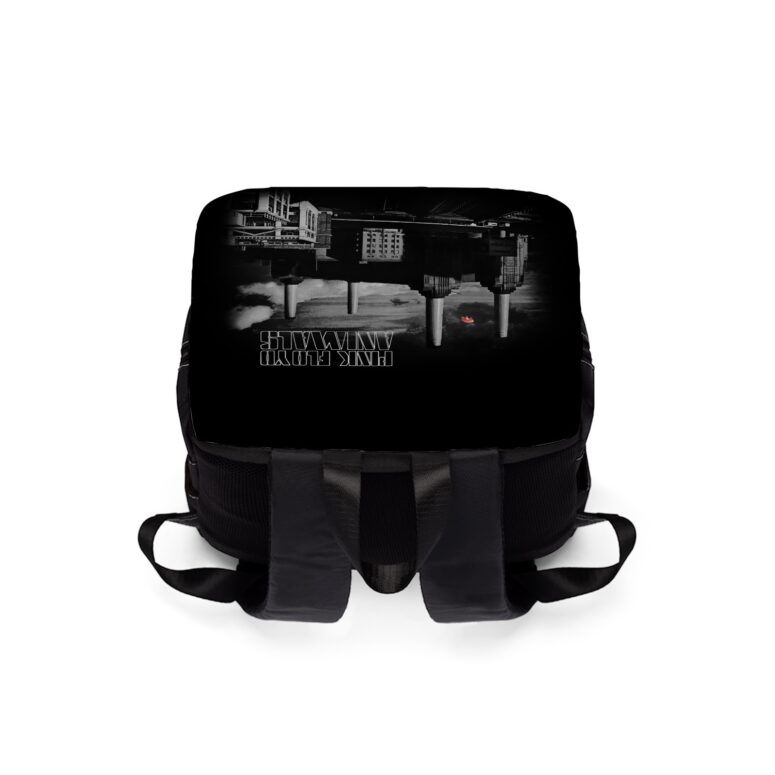 Animals Monotone Album Art Pink Floyd Black Shoulder Backpack Animals Monotone Album Art Pink Floyd Black Shoulder Backpack