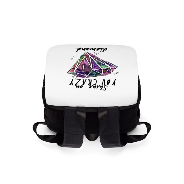 Crazy Diamon  Pink Floyd Black Shoulder Backpack