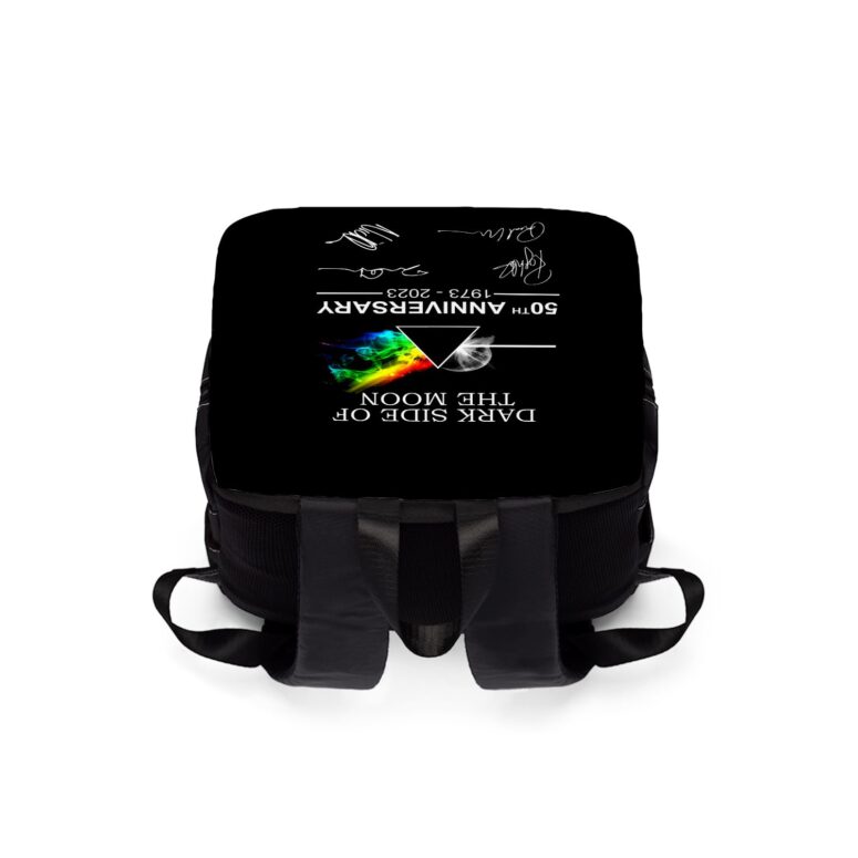 Dark Side 50th Anniversary 1973 2023 Signatures  Pink Floyd Black Shoulder Backpack