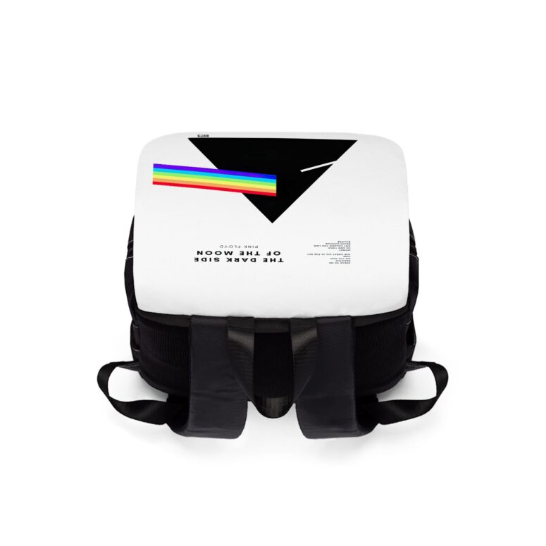 Dark Side Minimalism Painting  Pink Floyd Black Shoulder Backpack
