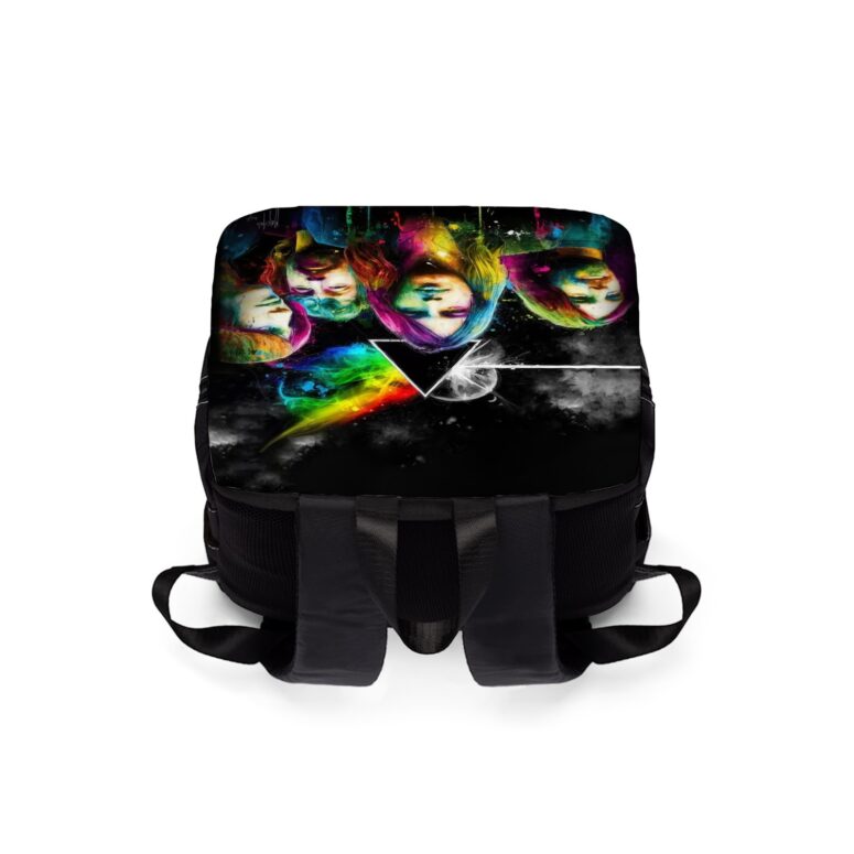Dark Side Of The Moon Pink Floyd Band Black Shoulder Backpack