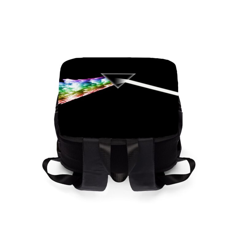 Energy Pink Floyd Rainbow Sparks Triangle Art Black Shoulder Backpack Energy Pink Floyd Rainbow Sparks Triangle Art Black Shoulder Backpack