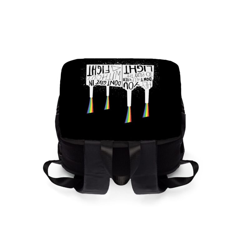 PF Hey you dont help them to bury the light  Pink Floyd Black Shoulder Backpack