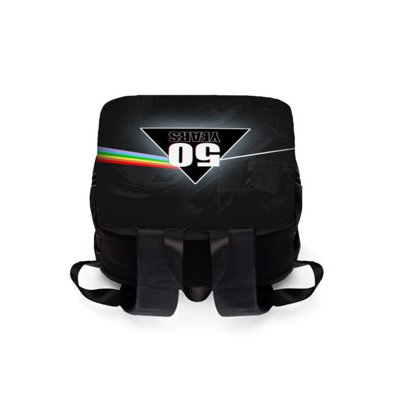 Pink Floyd 50 Years Vintage Pyramid Black Shoulder Backpack Pink Floyd 50 Years Vintage Pyramid Black Shoulder Backpack