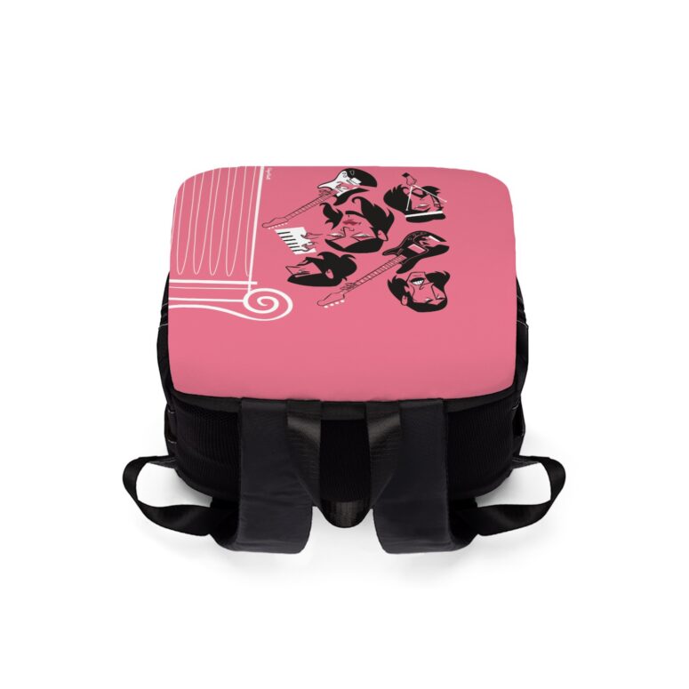 Pink Floyd Cartoon Simple Art Black Shoulder Backpack