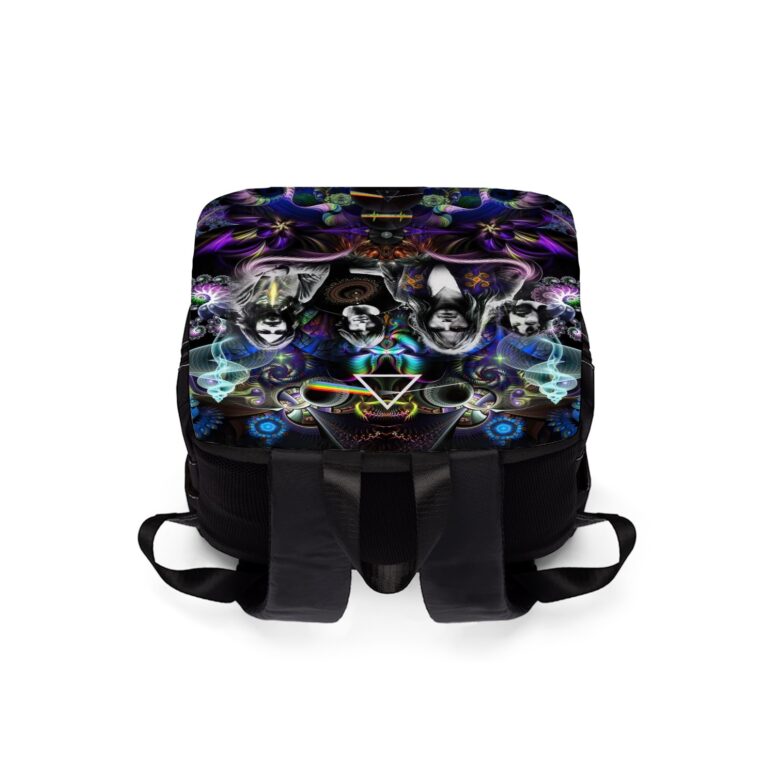 Dark Side Of The Moon Psychedelic Abstract Art Art  Pink Floyd Black Shoulder Backpack