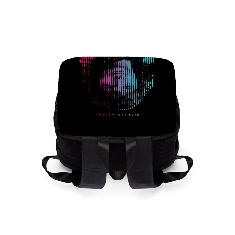 RICHARD WRIGHT Line Art Pink Floyd Black Shoulder Backpack RICHARD WRIGHT Line Art Pink Floyd Black Shoulder Backpack