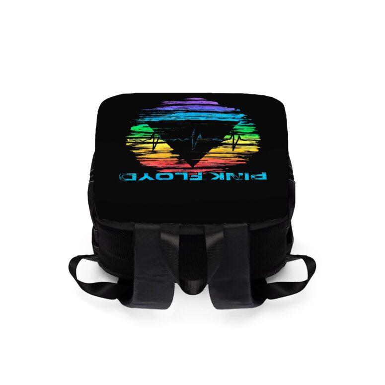 Rainbow Prism Vintage Pyramid Pink Floyd Black Shoulder Backpack Rainbow Prism Vintage Pyramid Pink Floyd Black Shoulder Backpack