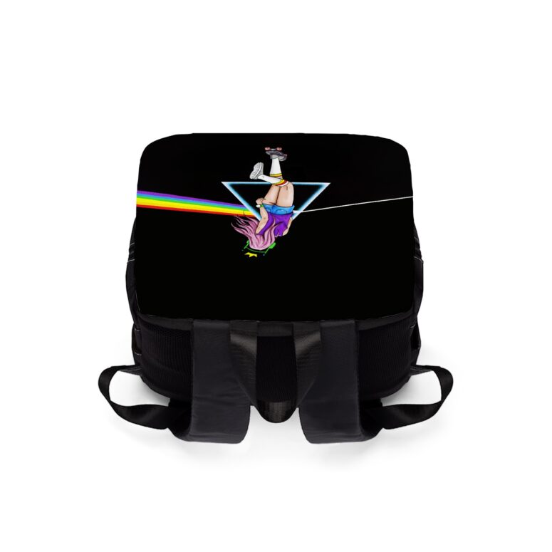 The Girl is Sliding On The Way to The Dark Side Pink Floyd Black Shoulder Backpack The Girl is Sliding On The Way to The Dark Side Pink Floyd Black Shoulder Backpack