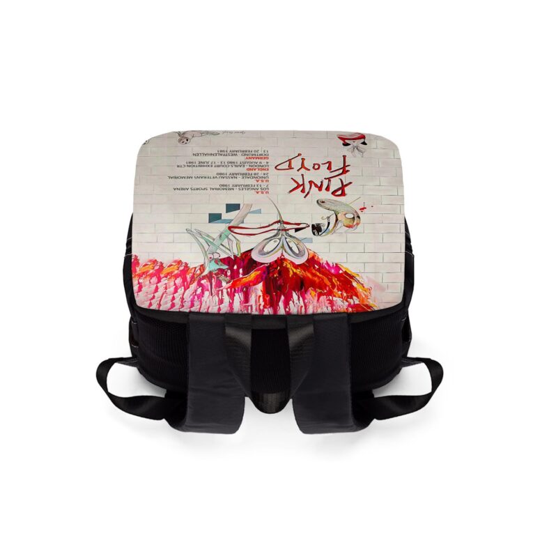 The Wall 1980 Concert Dates Pink Floyd Black Shoulder Backpack The Wall 1980 Concert Dates Pink Floyd Black Shoulder Backpack