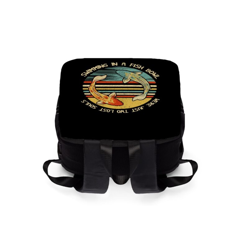 Two Lost Souls swimming Pink Floyd Black Shoulder Backpack Two Lost Souls swimming Pink Floyd Black Shoulder Backpack