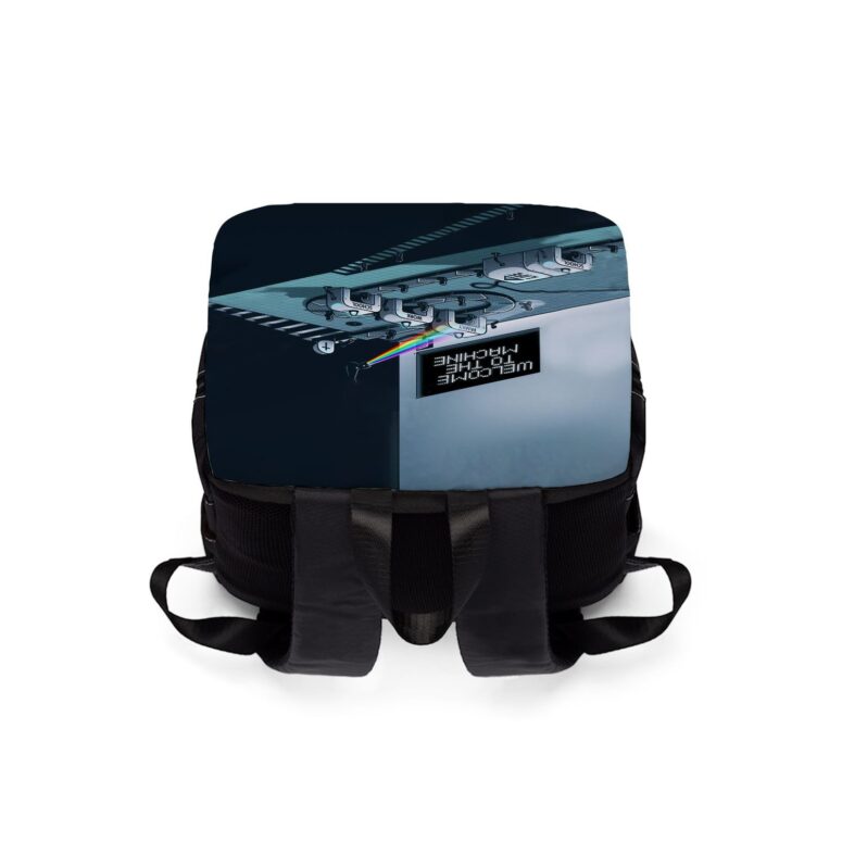 Welcome To The Machine  Pink Floyd Black Shoulder Backpack