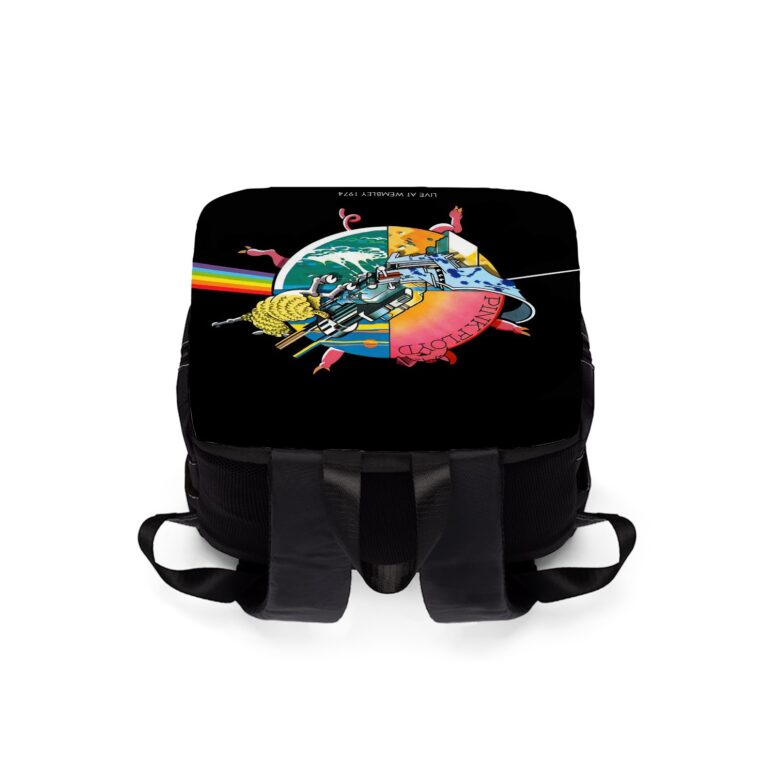Wish You Were Here Live At WemBley 1974  Pink Floyd Black Shoulder Backpack