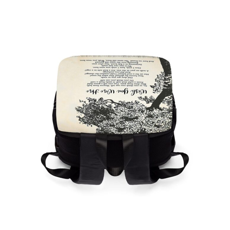 Wish You Were Here Lyric Vintage Tree  Pink Floyd Black Shoulder Backpack