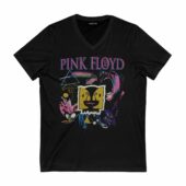 Vintage 1994 Pink Floyd The Division Bell Tour Drawing Art Front Vneck Black - OtherBrick