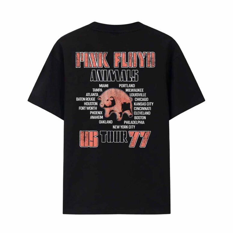 Pink Floyd Vintage Animals US Tour 77 Pig Can Fly Shirt Pink Floyd Vintage Animals US Tour 77 Pig Can Fly Shirt
