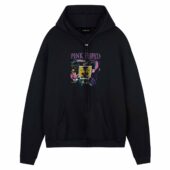 Front Hoodie Vintage 1994 Pink Floyd The Division Bell Tour Drawing Art Black - OtherBrick