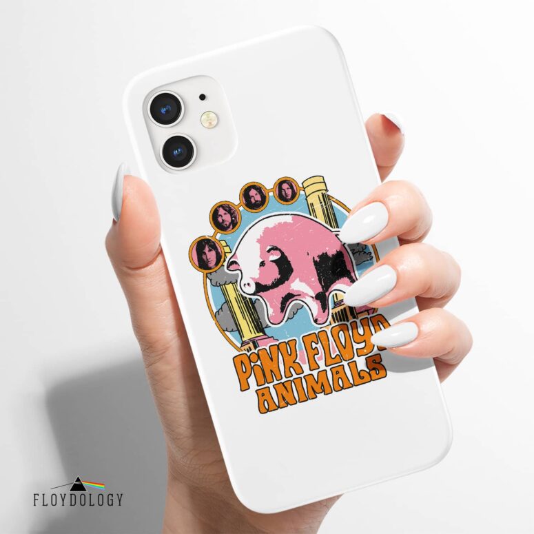 Animals Pig Can Fly Album Cover Drawing Art - Pink Floyd Phone Case Animals Pig Can Fly Album Cover Drawing Art - Pink Floyd Phone Case