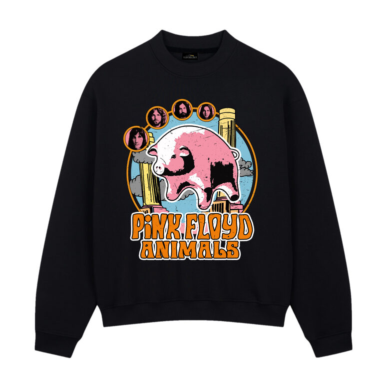 Pink Floyd Animals Pig Can Fly Album Cover Drawing Art Shirt