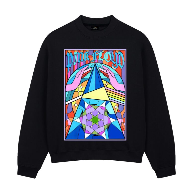 Pink Floyd DSOTM Band Stained Glass Colorful Shirt