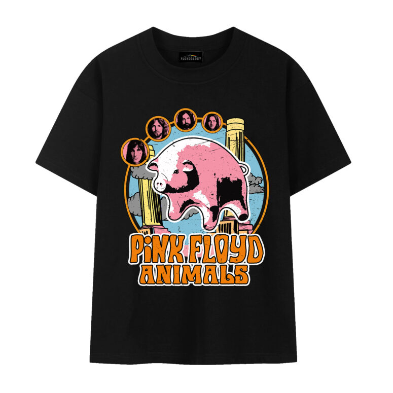 Pink Floyd Animals Pig Can Fly Album Cover Drawing Art Shirt
