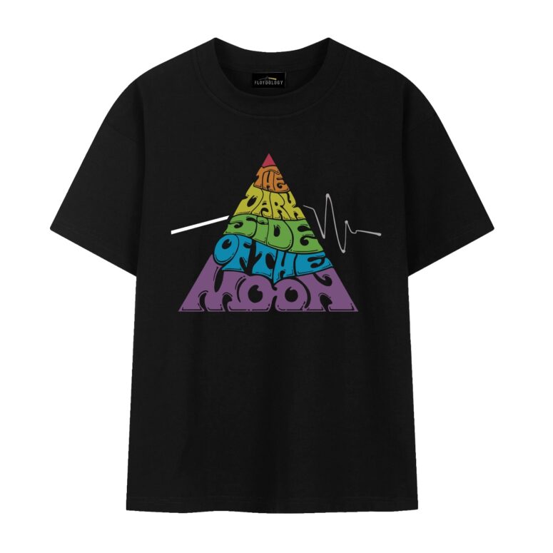 Pink Floyd Dark Side Of The Moon Pyramid Typography Shirt