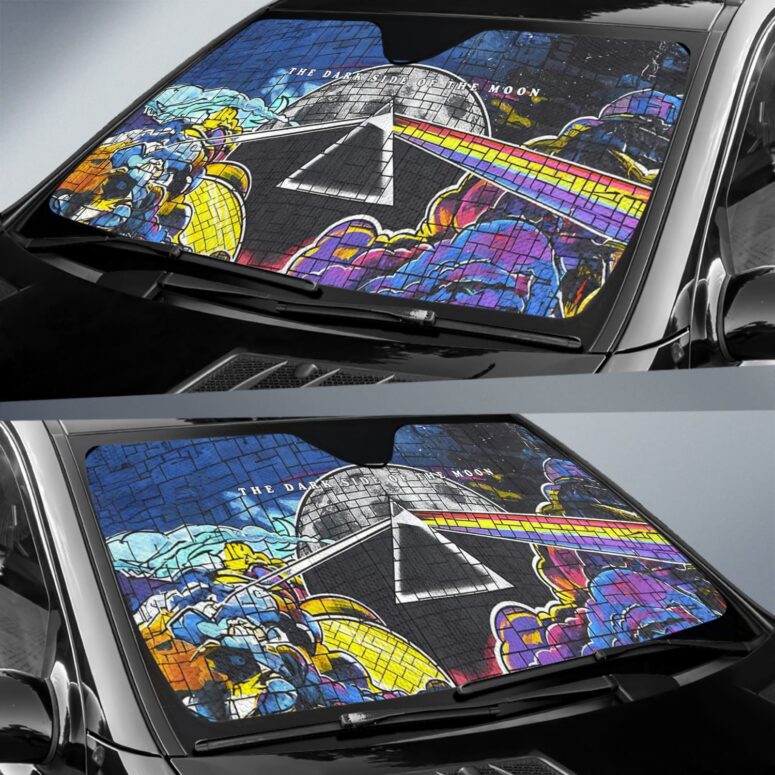 Dark Side Of The Moon The Wall Brick Art Pink Floyd Auto Sun Shade Dark Side Of The Moon The Wall Brick Art Pink Floyd Auto Sun Shade