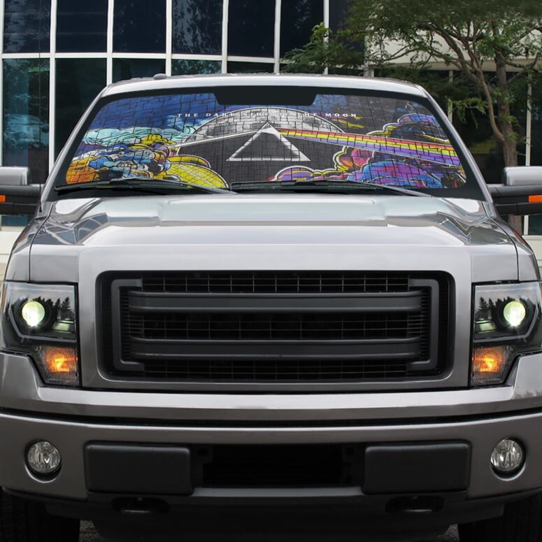 Dark Side Of The Moon The Wall Brick Art Pink Floyd Auto Sun Shade Dark Side Of The Moon The Wall Brick Art Pink Floyd Auto Sun Shade